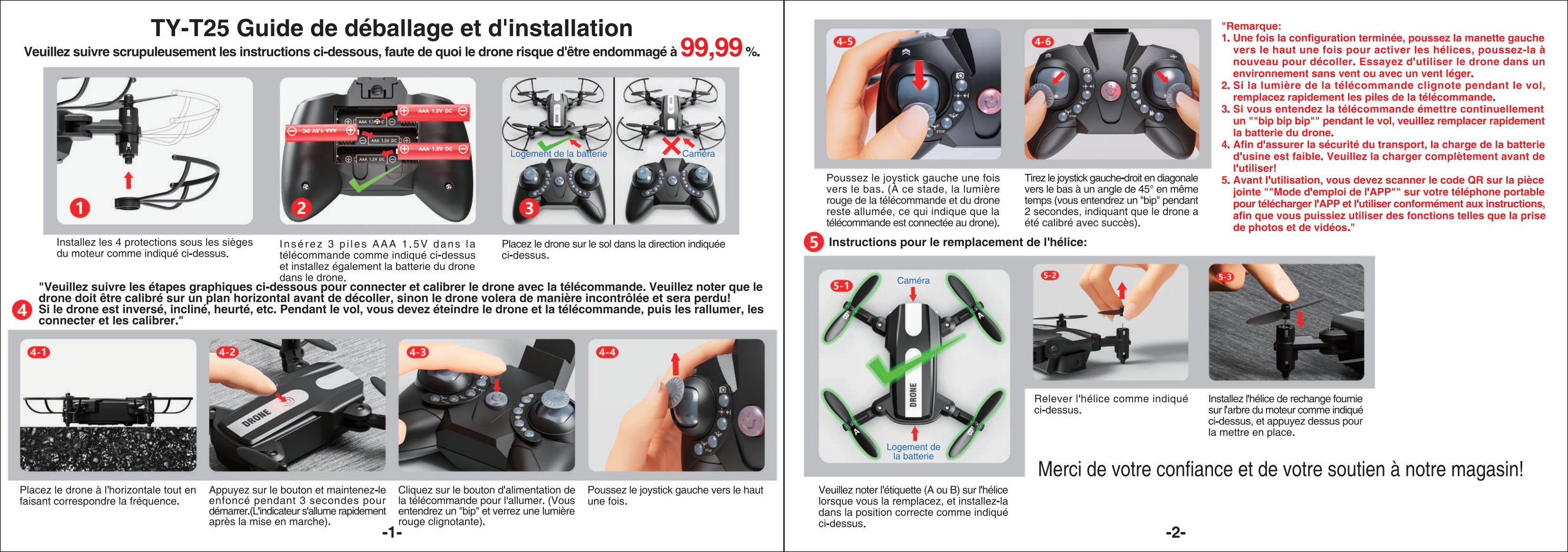 T25 Drone-Unboxing Operating Instructions