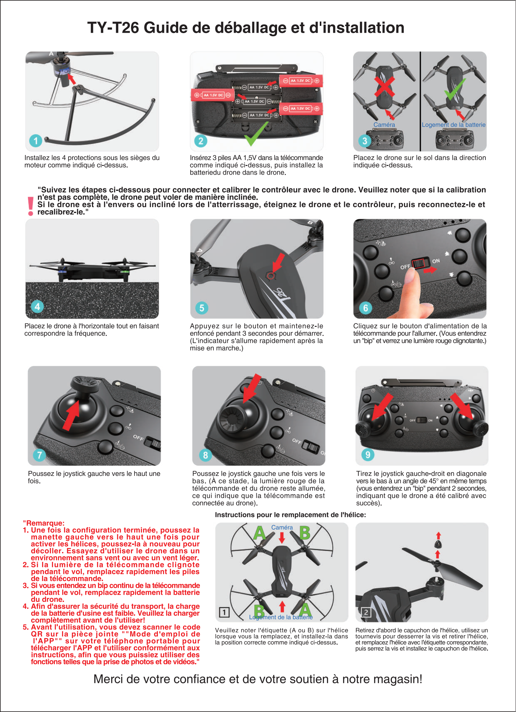 T26 Drone-Unboxing Operating Instructions